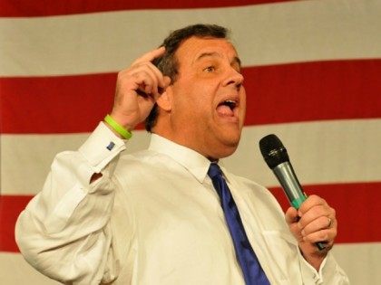 Republican presidential candidate and New Jersey Gov. Chris Christie, speaks at the Growth and Opportunity Party, at the Iowa State Fair in Des Moines, Iowa, Saturday October 31, 2015. With just 93 days before the Iowa caucuses Republican hopefuls are trying to shore up support amongst the party. (Photo by