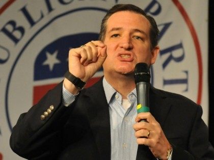 Republican presidential candidate Sen. Ted Cruz (R-TX), speaks at the Growth and Opportunity Party, at the Iowa State Fair in Des Moines, Iowa, Saturday October 31, 2015. With just 93 days before the Iowa caucuses Republican hopefuls are trying to shore up support amongst the party. (Photo by