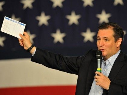 Republican presidential candidate Sen. Ted Cruz (R-TX), speaks at the Growth and Opportuni