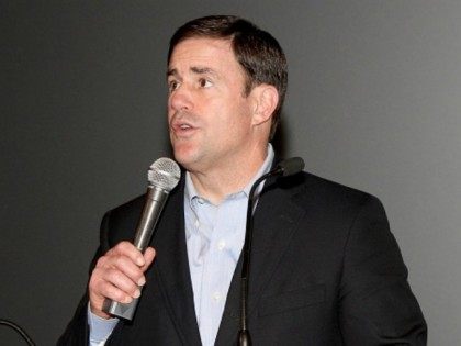 Arizona Governor Doug Ducey speaks at the 28th Annual Leigh Steinberg Super Bowl Party at