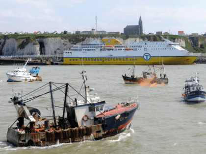 French fishermen, angry at high fuel costs, block on May 19, 2008, access to the northern