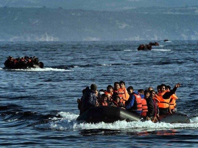 Greek refugee boat Leros (Aris Messins / AFP / Getty)