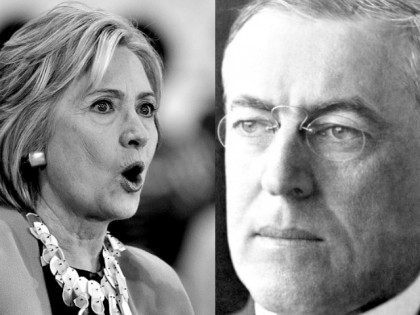 Hillary Clinton and Woodrow Wilson Getty Images White House Photo