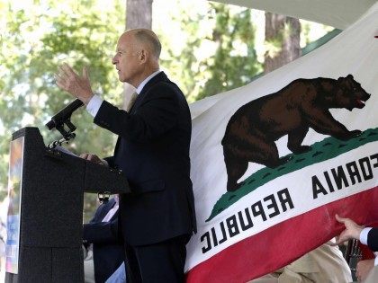 Jerry Brown California Flag (Reed Saxon / Associated Press)