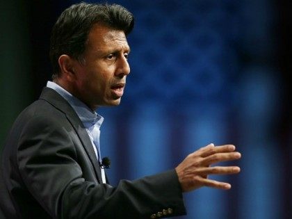 Republican presidential candidate Louisiana Governor Bobby Jindal speaks during the Sunshine Summit conference being held at the Rosen Shingle Creek on November 14, 2015 in Orlando, Florida. The summit brought Republican presidential candidates in front of the Republican voters. (Photo by