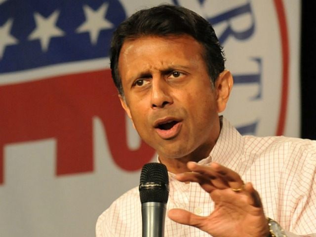 Republican presidential candidate Louisiana Gov. Bobby Jindal speaks at the Growth and Opportunity Party, at the Iowa State Fair October 31, 2015 in Des Moines, Iowa. With just 93 days before the Iowa caucuses Republican hopefuls are trying to shore up support amongst the party.
