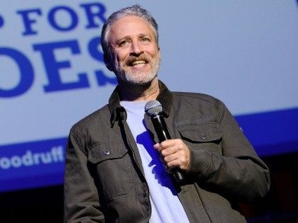 NEW YORK, NY - NOVEMBER 10: Comedian Jon Stewart performs on stage at the New York Comedy Festival and the Bob Woodruff Foundation's 9th Annual Stand Up For Heroes Event on November 10, 2015 in New York City. (Photo by Ilya S. Savenok/Getty Images for Academy of Motion Picture Arts …