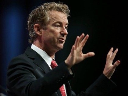 Republican presidential candidate Sen. Rand Paul (R-KY) speaks during the Sunshine Summit