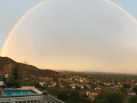 Rainbow over Hollywood Hills (Doug Addison / Twitter) Rainbow over Hollywood Hills (Doug Addison / Twitter)