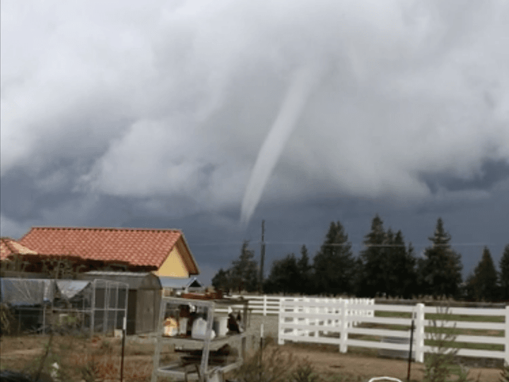 Rare Tornado Hits California's Central Valley