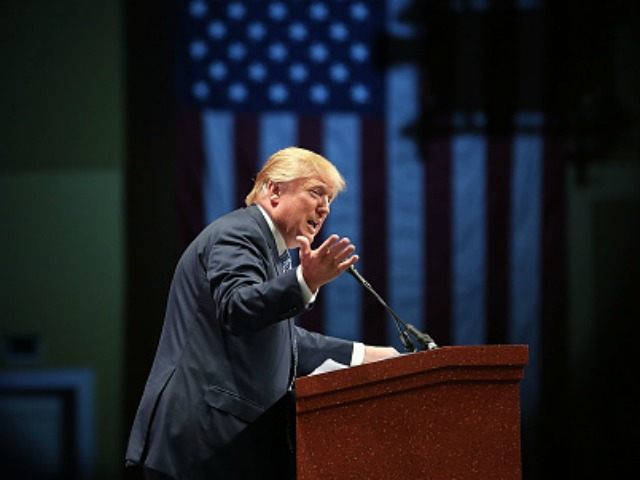 Republican presidential candidate Donald Trump speaks during the Sunshine Summit conferenc