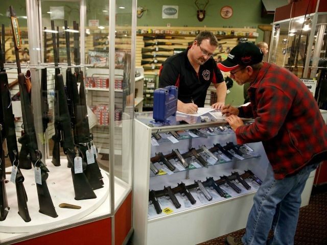 Gun Buyer Fills Out Background Check