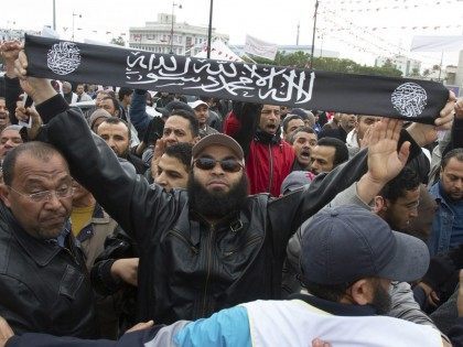 Al Qaeda banner Tunisia (Amine Landoulsi / Associated Press)