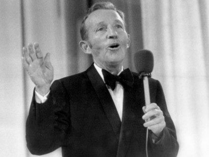 Bing Crosby performs at the Momarkedet opening show with his orchestra in Oslo 30 August 1