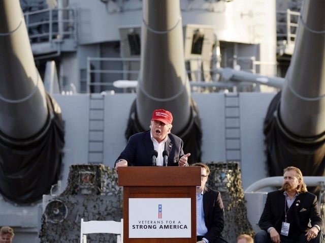 Donald Trump battleship (Kevork Djansezian / Associated Press)