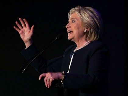 Democratic presidential candidate Hillary Clinton speaks during a 'Women for Hillary&