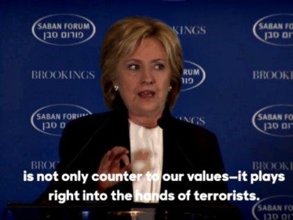 Hillary at Saban Forum screenshot