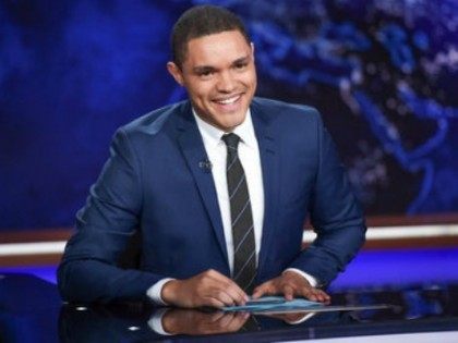 Trevor Noah on set during a taping of "The Daily Show with Trevor Noah."