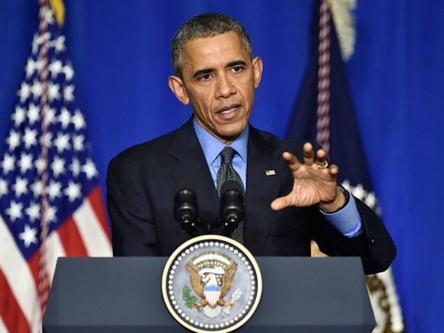 President of the United States of America, Barack Obama makes a speech during A Press Conf