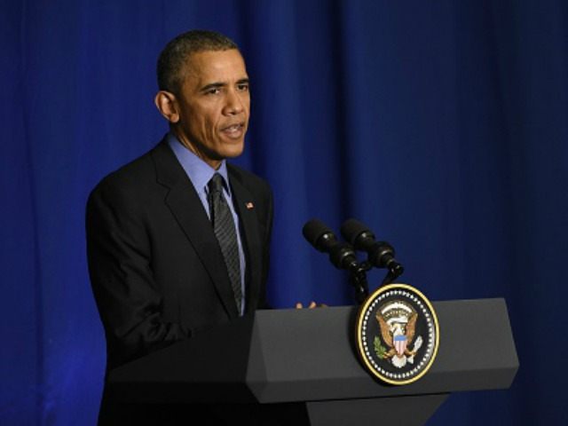 Barack Obama speaks during a press conference on December 1, 2015 at the Organisation for