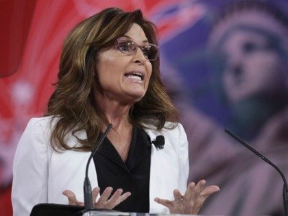 Former Alaska Governor Sarah Palin addresses the 42nd annual Conservative Political Action