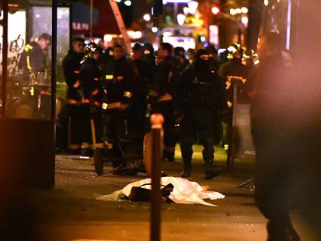 PARIS, FRANCE - NOVEMBER 13: (EDITORS NOTE: Image contains graphic content.) Remains are s