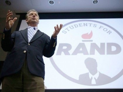 Republican presidential candidate Sen. Rand Paul (R-KY) speaks during a 'Students For