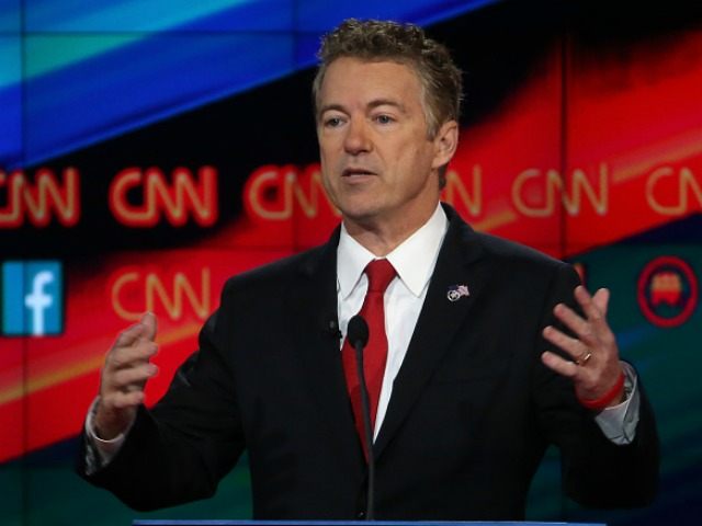 Republican presidential candidate Sen. Rand Paul (R-KY) speaks during the CNN republican presidential debate at The Venetian Las Vegas on December 15, 2015 in Las Vegas, Nevada. Thirteen Republican presidential candidates are participating in the fifth set of Republican presidential debates. (Photo by