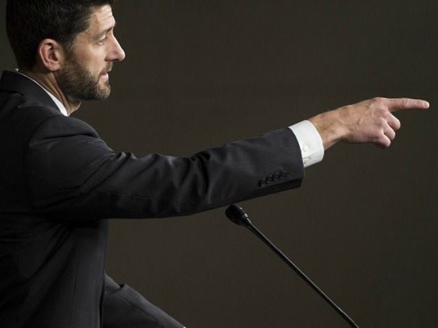 Paul Ryan, Republican of Wisconsin, holds a press conference on Capitol Hill in Washington