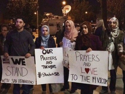 San Bernardino students at vigil (Facebook)
