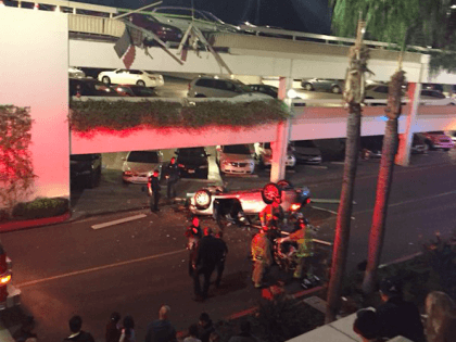 Fashion Valley parking crash (@taylorsiwy / Twitter)