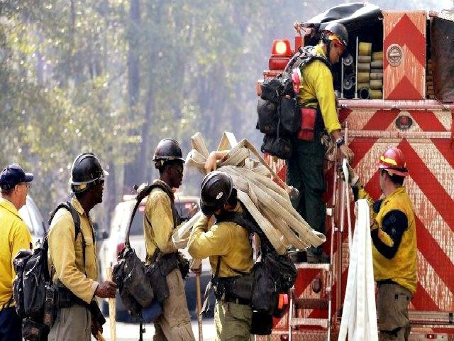 Firefighters Battling Fire at Recycling Yard in San Pedro