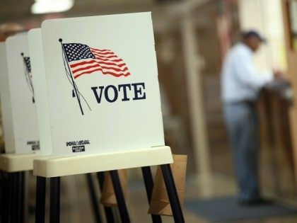 WATERLOO, IA - SEPTEMBER 27: Voting booths are set up for early voting at the Black Hawk C