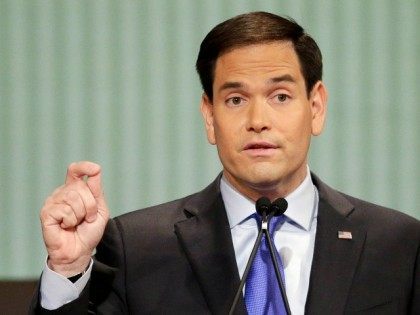 Republican presidential candidate, Sen. Marco Rubio, R-Fla., speaks during the Fox Business Network Republican presidential debate at the North Charleston Coliseum, Thursday, Jan. 14, 2016, in North Charleston, S.C.