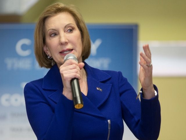 Republican presidential candidate, businesswoman Carly Fiorina speaks during a town hall-s