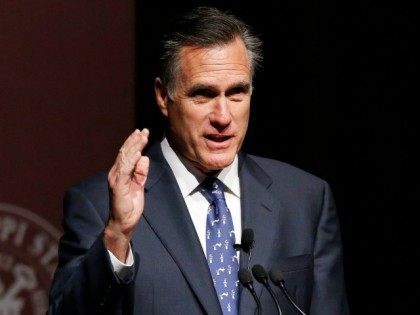 FILE - In this Jan. 28, 2015 file photo, former GOP presidential candidate Mitt Romney spe