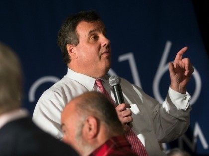 Republican presidential candidate, New Jersey Gov. Chris Christie speaks during a campaign