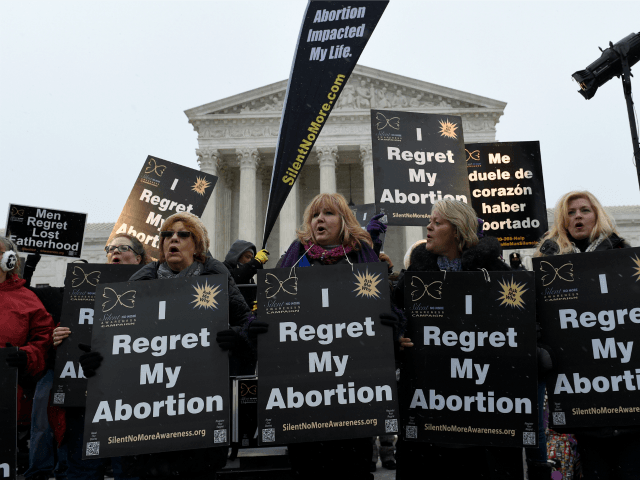 Anti-abortion supporters rally outside the Supreme Court in Washington, Friday, Jan. 22, 2016, during the March for Life 2016, the annual rally held on the anniversary of 1973 'Roe v. Wade' U.S. Supreme Court decision legalizing abortion.