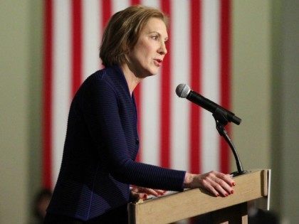 Republican presidential candidate Carly Fiorina speaks at the New Hampshire Forum on Addic