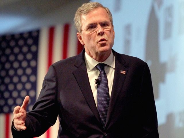 Republican presidential candidate, former Florida Gov. Jeb Bush speaks at the New Hampshir