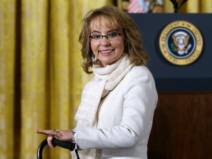 In this file photo from Tuesday, Jan. 5, 2016, former Arizona Rep. Gabby Giffords arrives