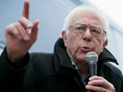 Democratic presidential candidate, Sen. Bernie Sanders, I-Vt. speaks during a news confere