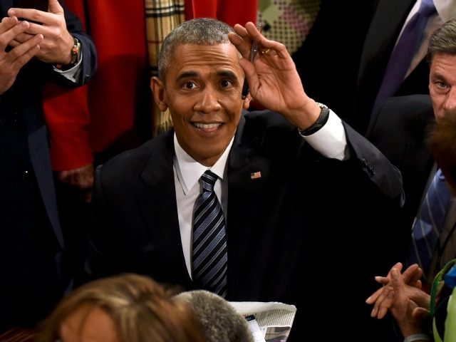 President Barack Obama gestures on the House floor on Capitol Hill in Washington, Tuesday,