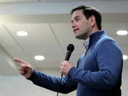 Republican presidential candidate Sen. Marco Rubio, R-Fla., speaks during a campaign stop,