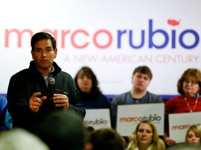 Republican presidential candidate Sen. Marco Rubio, R-Fla., speaks during a campaign event