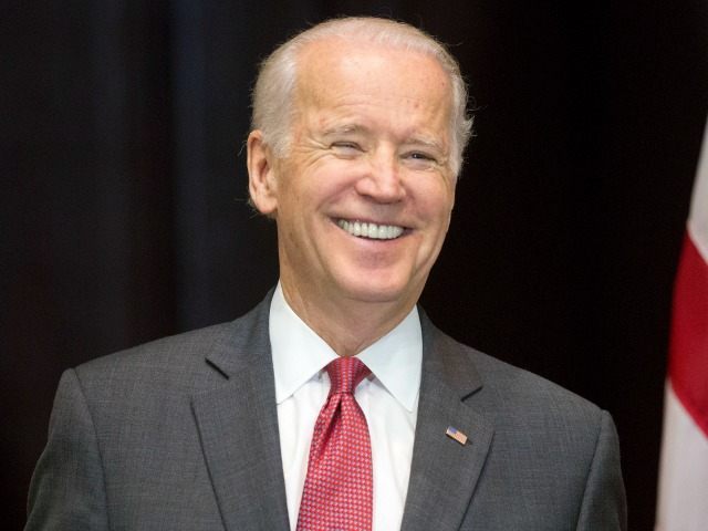 Vice President Joe Biden smiles after speaking at the '100,000 Strong in the Americas