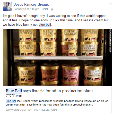 Blue Bell Reaction #2