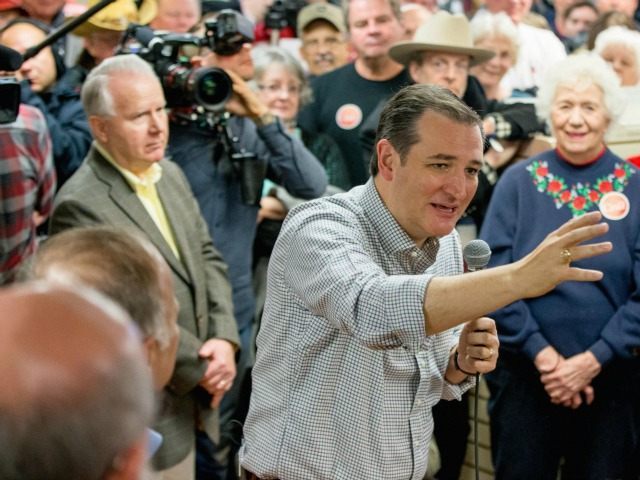 Republican presidential candidate Sen. Ted Cruz, R-Texas speaks at King's Christian B
