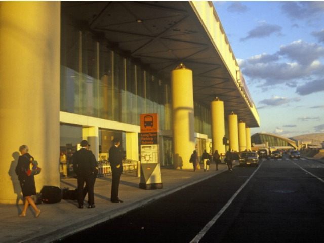 John F, Kennedy Airport at sunset, New York City, NY )