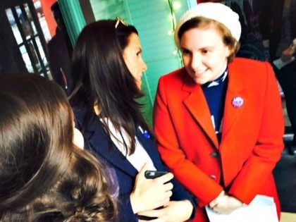 Lena Dunham Clinton Event Twitter @mjbnh